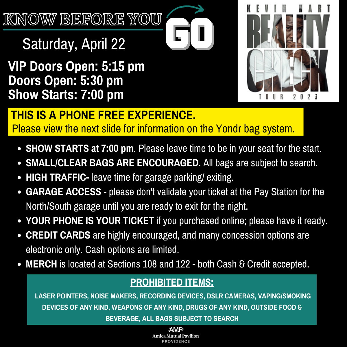 Kevin Hart Reality Check Tour 2023 Amica Mutual Pavillion