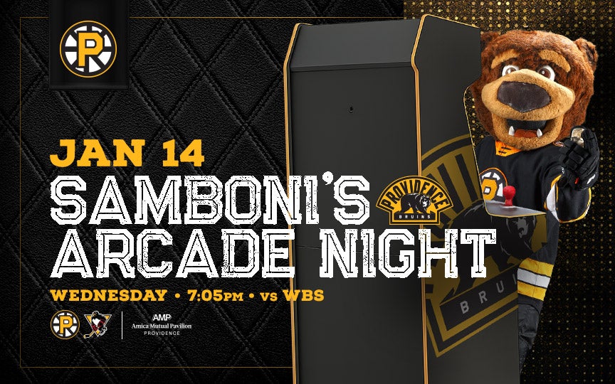 More Info for Providence Bruins • Samboni's Arcade Night
