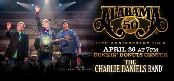 ALABAMA 50TH ANNIVERSARY TOUR WITH SPECIAL GUEST CHARLIE DANIELS BAND